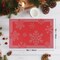 Christmas Placemats Set of 6, Washable Christmas Place Mats for Kitchen Dining Table, Indoor/Outdoor Woven Vinyl Christmas Table Mats, Non-Slip Heat Resistant Holiday Placemats Easy to Clean